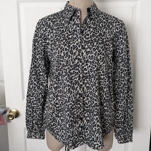 Ralph Lauren Black and White Animal Print Shirt
